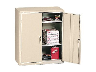 HON Brigade 42 Steel Storage Cabinet with 3 Shelves, Putty (HONSC1842L)