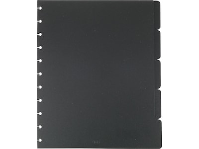 Staples Arc System Tab Dividers, 9 x 11, Black, 5/Pack (21301)
