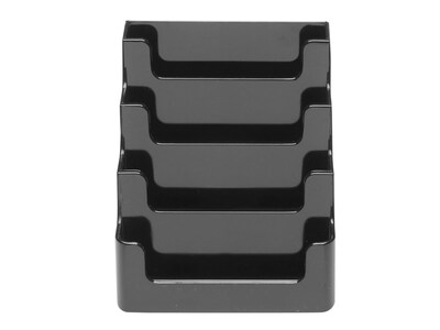Deflect-O Business Card Holder, 200 Card Capacity Black (90404)