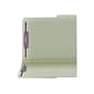 Smead Pressboard Classification Folders with SafeSHIELD Fasteners, Letter Size, Gray/Green, 25/Box (14920)