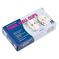 Advantus Wall Panel Cubicle Clips, White, 20/Box (75301)