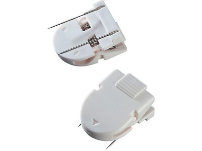 Advantus Wall Panel Cubicle Clips, White, 20/Box (75301)