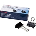 OfficeMate Medium Binder Clips, 1-1/4 Width, Black, 12/Box (99050)