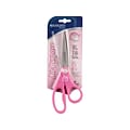 Westcott® All Purpose Pink Ribbon 8 Stainless Steel Scissors, Pointed Tip, Pink (15387)