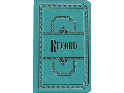 Boorum & Pease 66 Series Record Book, 7.63" x 12.13", Blue, 250 Sheets/Book (66-500-R)
