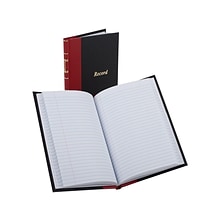 Boorum & Pease Gold Line Series Record Book, 5 x 7.5, Black/Red, 72 Sheets/Book (96304EE)