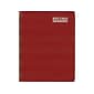 Rediform Vinyl Series Record Book, 8.38" x 10.38", Red, 150 Sheets/Book (57231)