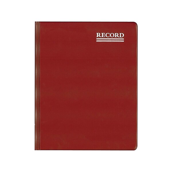 Rediform Vinyl Series Record Book, 300 Pages, Red (57231)