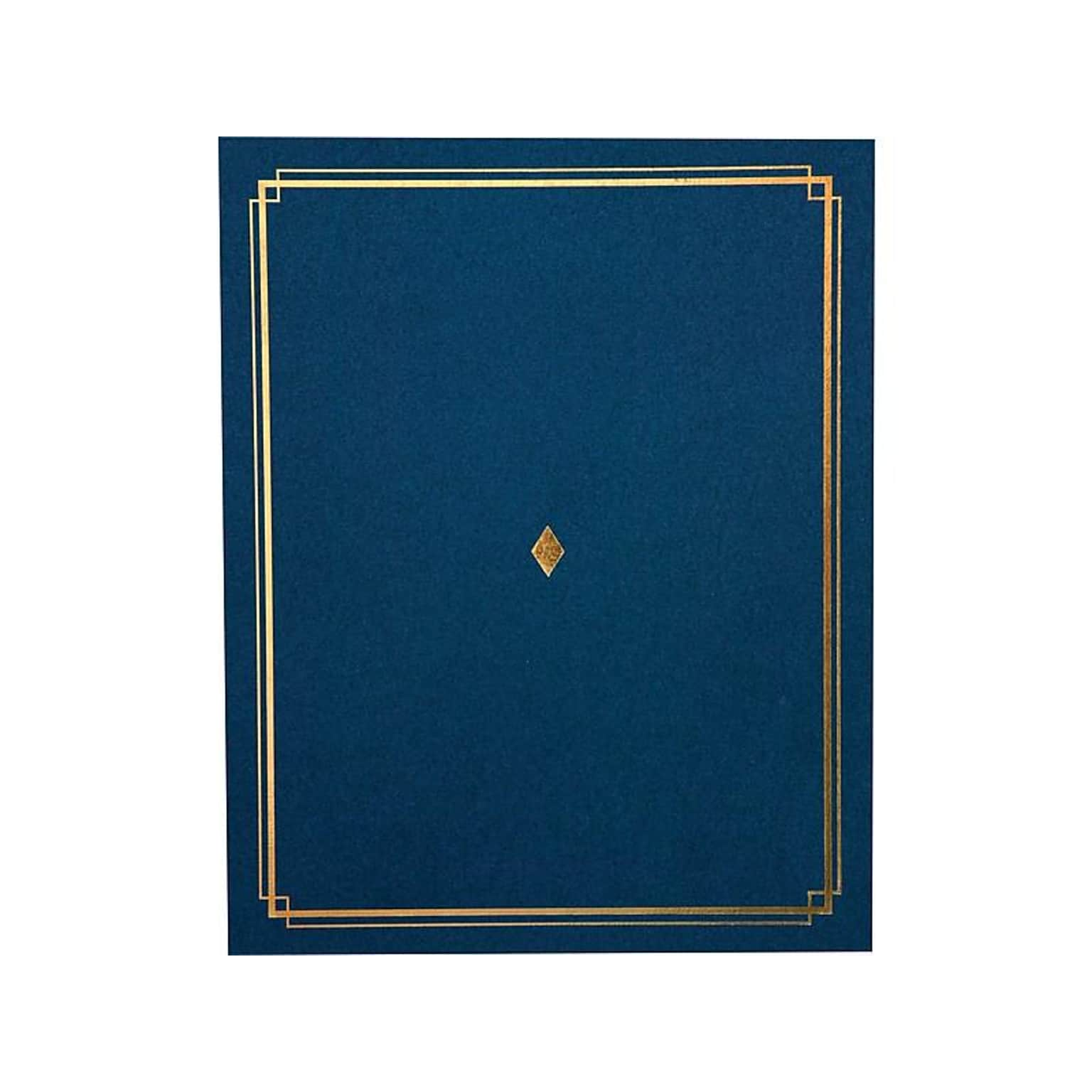 Gartner Studios Certificate Holders, Blue/Gold, 6/Pack (35005)