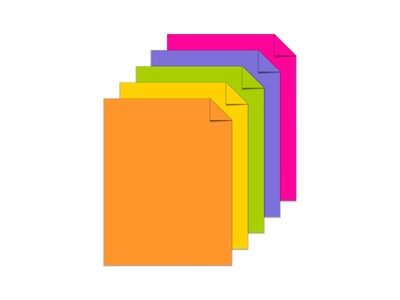 Astrobrights Cardstock Paper, 65 lbs, 8.5 x 11, Assorted Colors, 250/Pack (21004)