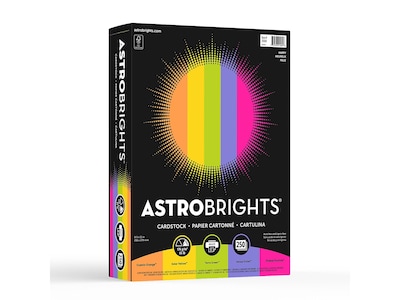 Astrobrights Cardstock Paper, 65 lbs, 8.5 x 11, Assorted Colors, 250/Pack (21004)