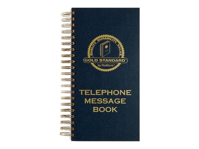Rediform Gold Standard Message Pad, 5.69" x 11", 75 Sheets/Pad (50079)