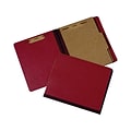 SKILCRAFT Pressboard Classification Folder, Letter Size, 2 Dividers, Earth Red (7530-00-990-8884)