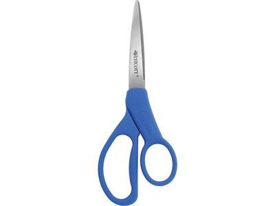 Westcott All Purpose Preferred 7 Stainless Steel Scissors, Pointed Tip,  Blue (43217)