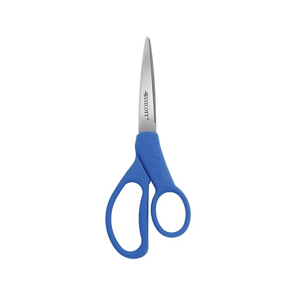 Westcott - Westcott 7 All Purpose Preferred Stainless Steel Scissors, Blue  (44217)