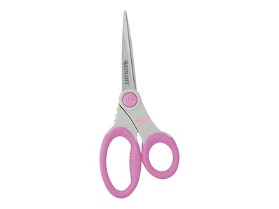 Westcott Breast Cancer Awareness 8 Stainless Steel Standard Scissors, Sharp Tip, Pink (14645)