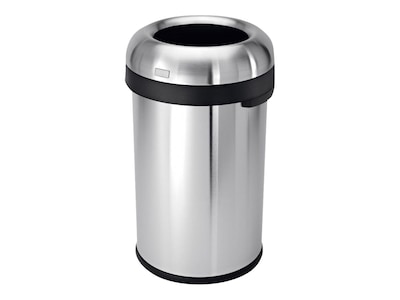 simplehuman Indoor Trash Can with Lid, Brushed Stainless Steel, 21 Gallon (CW1469)