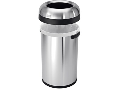 simplehuman Indoor Trash Can with Lid, Brushed Stainless Steel, 21 Gallon (CW1469)