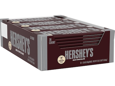 Hershey's Chocolate, Milk Chocolate, 55.8 Oz., 36/Box (HEC24000)