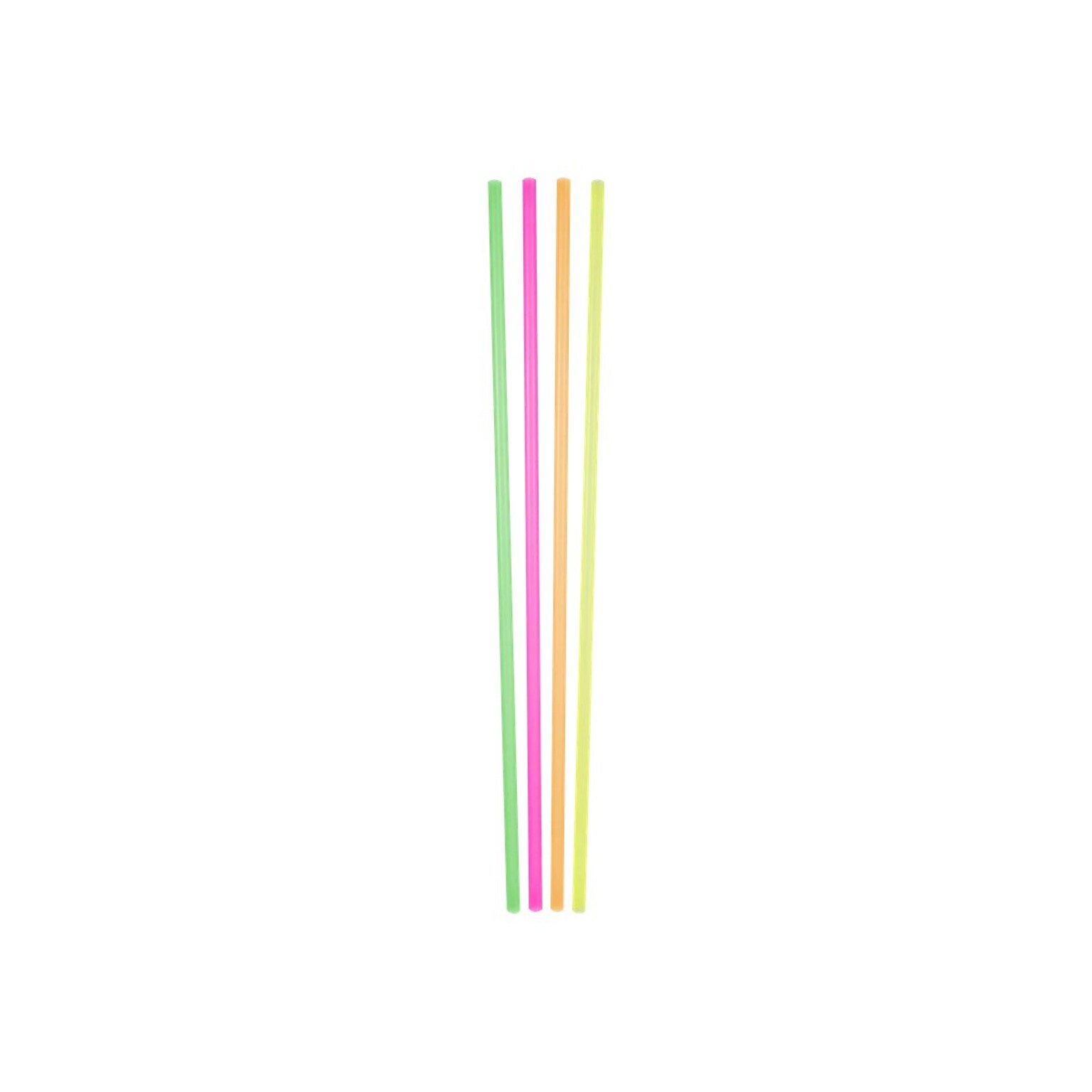 Berkley Square Neon Assorted Colors Plastic Straws, 1000/Pack (1241202)