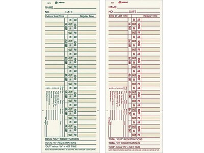 Adams Time Cards, 200/Pack (ABF 9675-200)