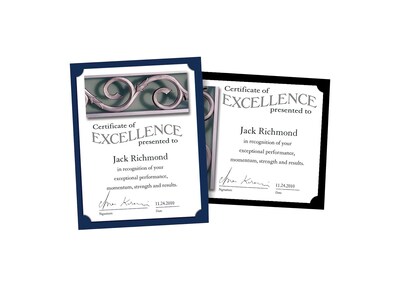 Southworth Certificate Holders, 8.5" x 11", Black, 10/Pack (PF18)