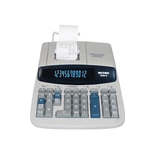 Victor 1560-6 12-Digit Desktop Calculator, Gray