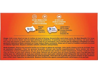 Bounce Outdoor Fresh Fabric Softener Dryer Sheets, 160 Count, 6 Boxes/Carton