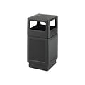 Safco Canmeleon Indoor/Outdoor Trash Cans w/Lid, Black High-Density Polyethylene/HDPE, 38 Gal. (9476