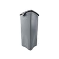 Rubbermaid Untouchable Indoor/Outdoor Trash Can, Gray Resin, 23 Gal. (FG356988GRAY)