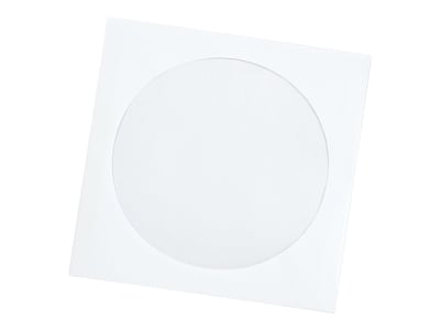 Quality Park Sleeves for CD/DVD, White Paper, 100/Box (QUA62903)