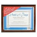 NuDell Economical MDF Certificate Frame, Walnut  (18811M)