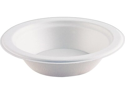 Eco-Products® Sugarcane Standard Bowls, 12oz., White, 1000/Carton (EP-BL12)