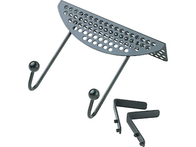 Fellowes Perf-ect Partition Additions Metal Coat Hooks, Black (22315)