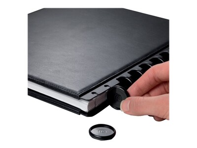 Staples Arc System 1" Notebook Expansion Discs, Black, 12/Pack (20773)