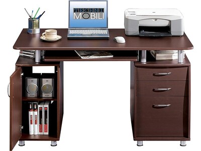 Techni Mobili 47"W Computer Desk, Chocolate (RTA-4985-CH36)