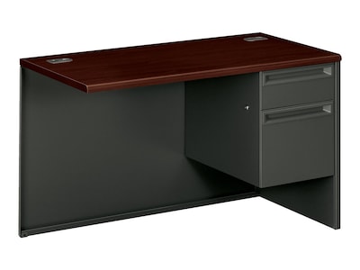 HON 38000 48 Desk Return Mahogany/Charcoal (H38215RNS) | Quill