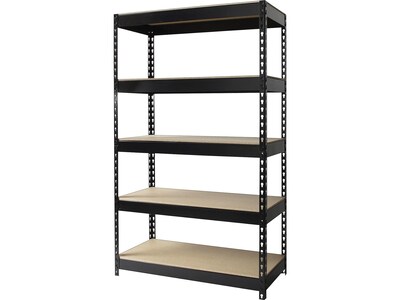 Iron Horse 3800 lb. Rivet Series 5-Shelf Metal Unit, 36W, Black (17126)