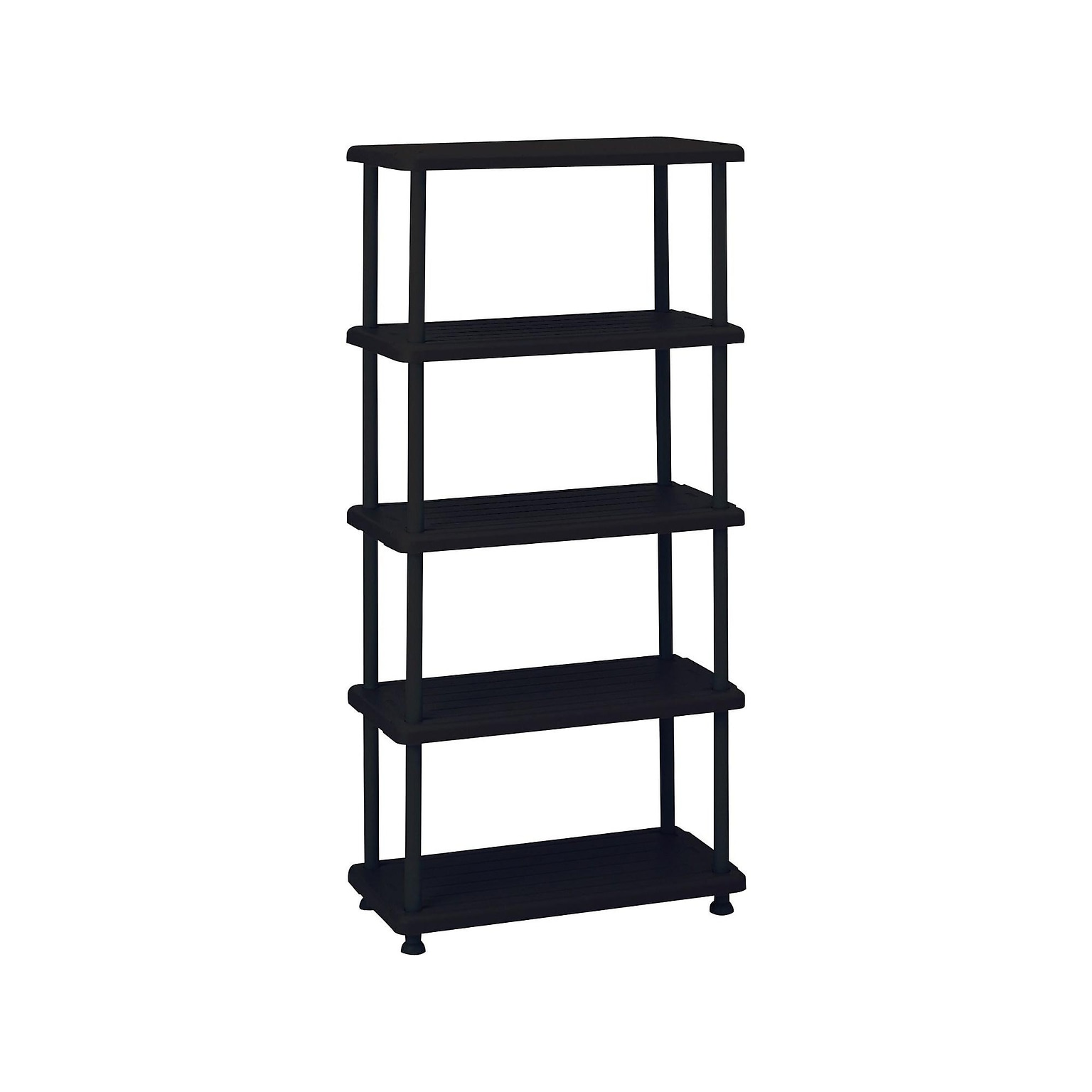 ICEBERG Rough N Ready 5-Shelf Plastic/Poly Stand Alone, 36W, Black (20851)