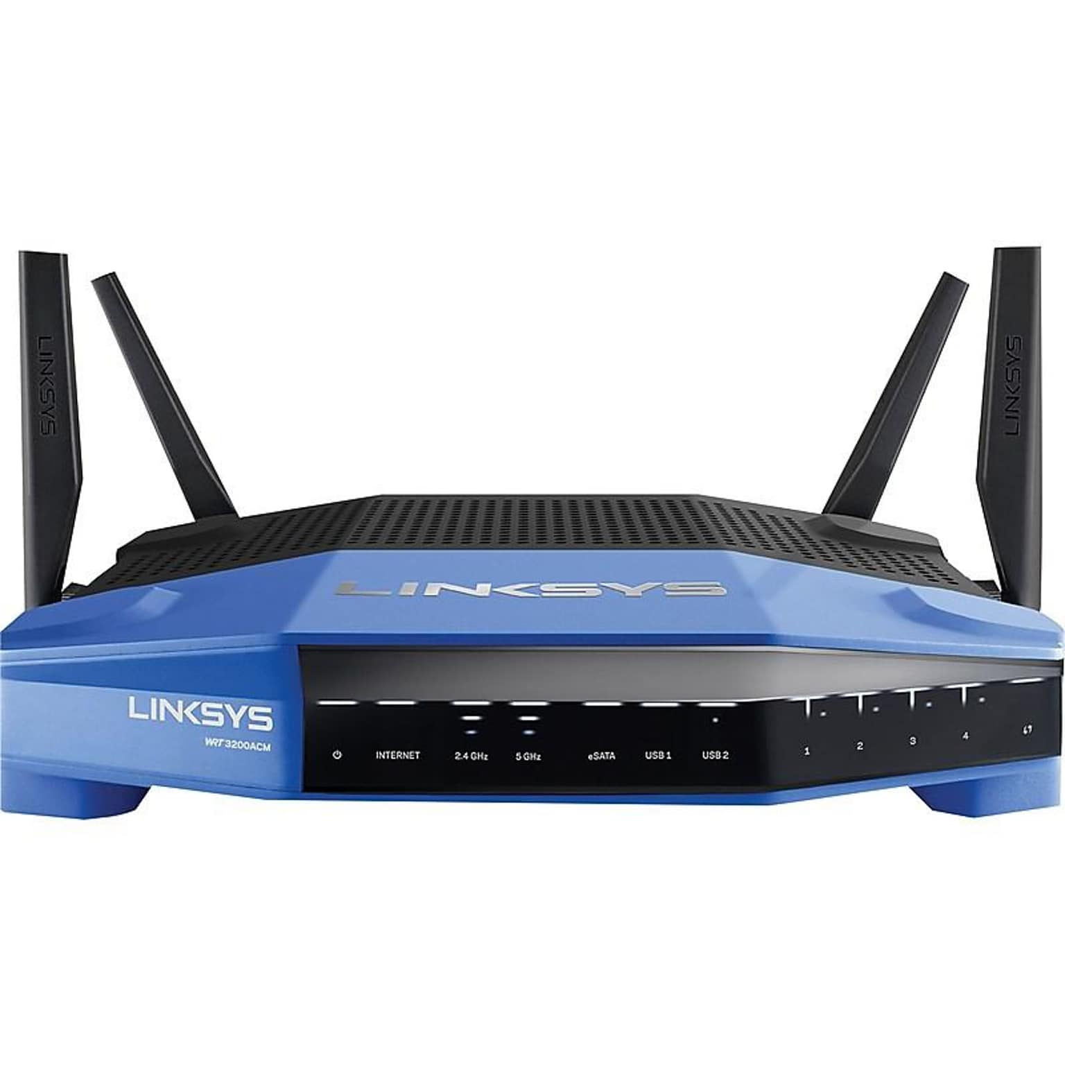 Linksys WRT3200ACM-RM2 Dual Band Wireless and Ethernet Router, Black/Blue