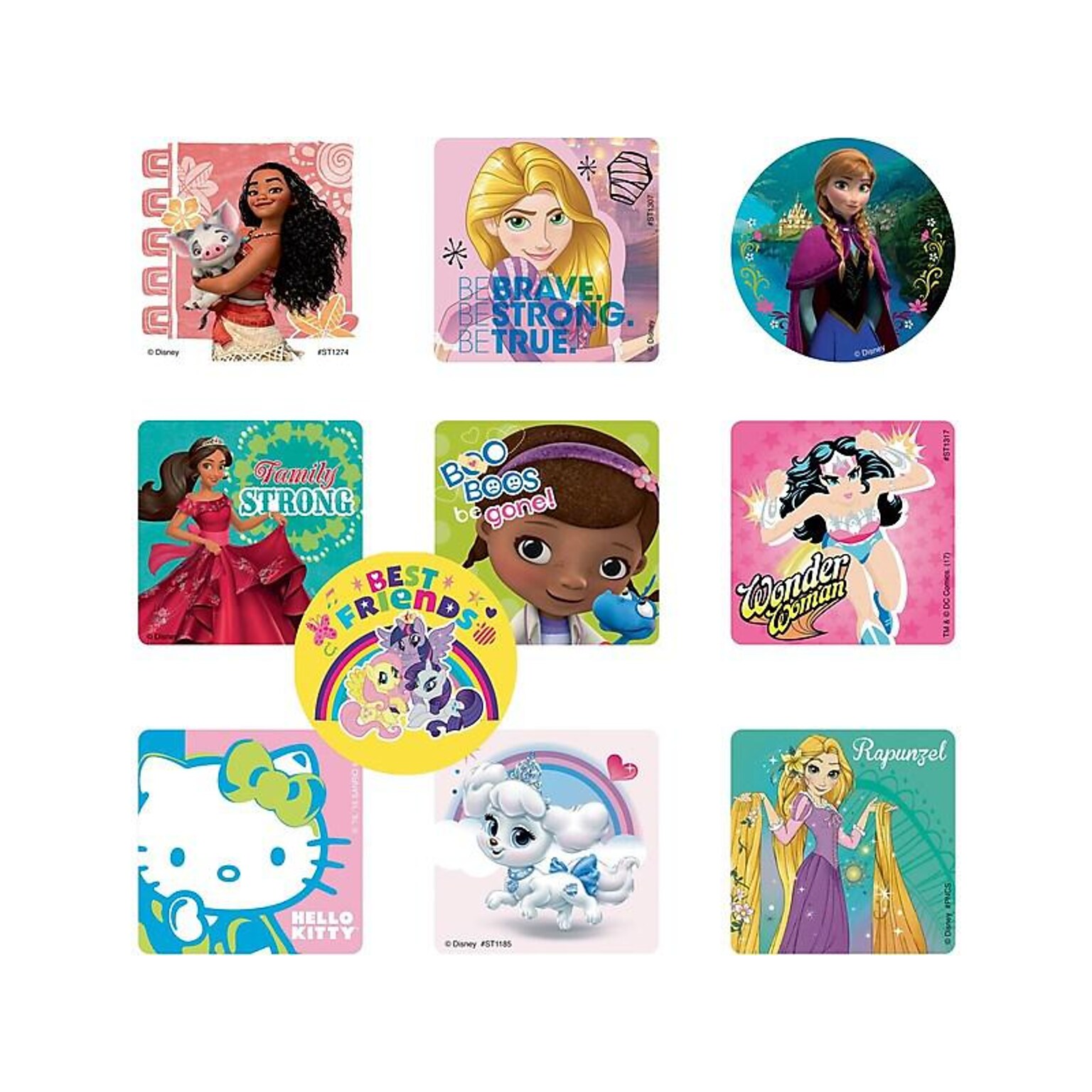 SmileMakers Stickers, Assorted Colors, 1000/Box (GIRL)