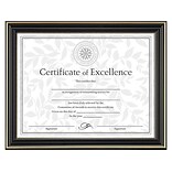 DAX Hi Gloss Wood Certificate Frame, Black (N2709N6T)