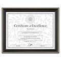 DAX Hi Gloss Wood Certificate Frame, Black (N2709N6T)