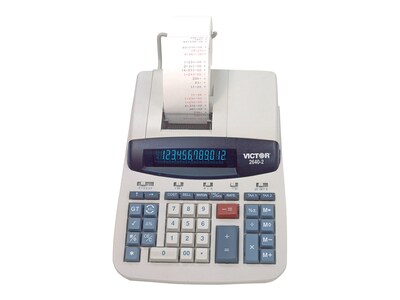 Victor 2640-2 12-Digit Desktop Calculator, Gray