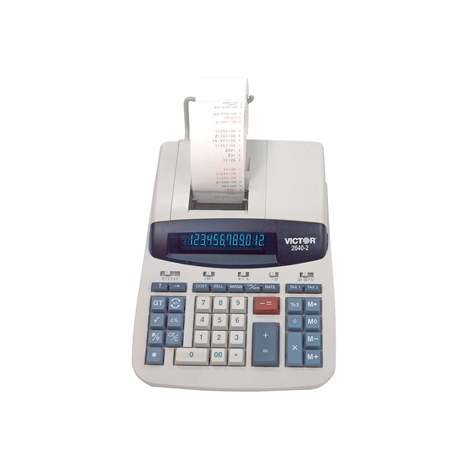Victor 2640-2 12-Digit Desktop Calculator, Gray