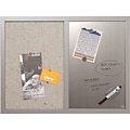 MasterVision Combo Lacquered Steel / Fabric Dry-Erase Whiteboard, Wood Frame, 2 x 1.5 (MX04331608)