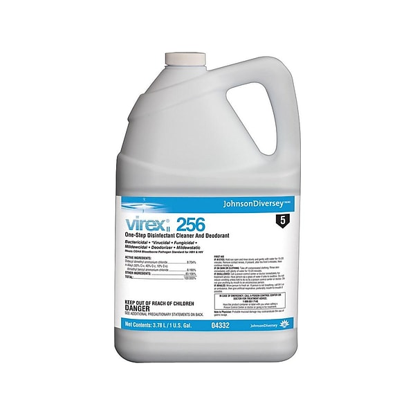 Virex II 256 Cleaner Disinfectants, Mint, 128 oz., 4/Carton (04332)