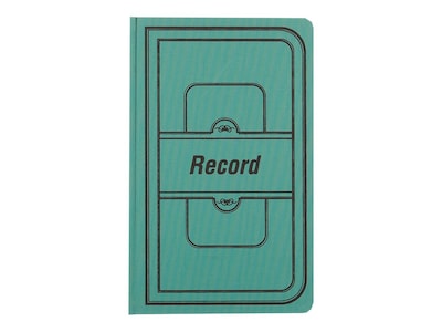 National Brand Canvas Tuff Series Record Book, 7.63 x 12.13, Green, 250 Sheets/Book (A66500R)