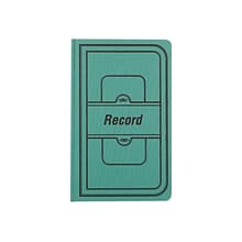 National Brand Canvas Tuff Series Record Book, 7.63 x 12.13, Green, 250 Sheets/Book (A66500R)