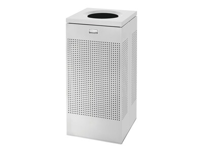 Rubbermaid Silhouettes Indoor Trash Can, Stardust Silver Metallic Steel, 16 Gal. (FGSC14EPLSM)